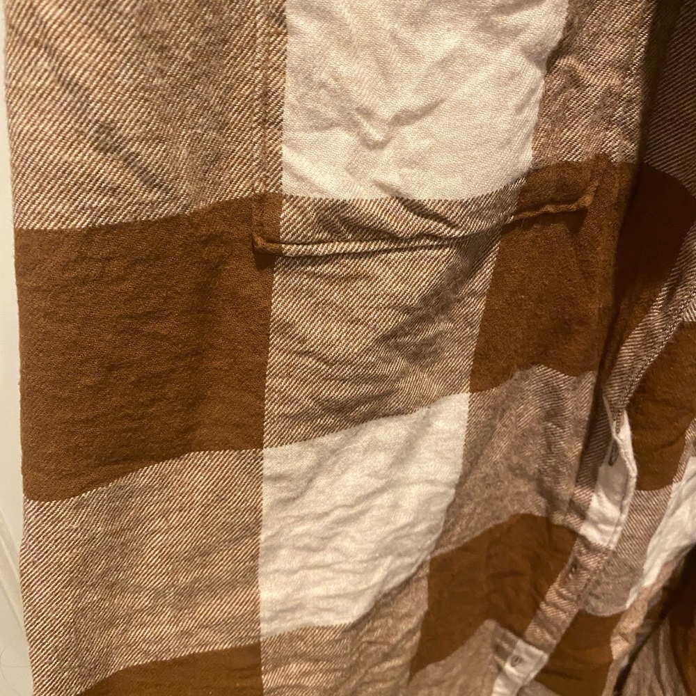 Brown and White Plaid Shirt - Picture 2 of 3